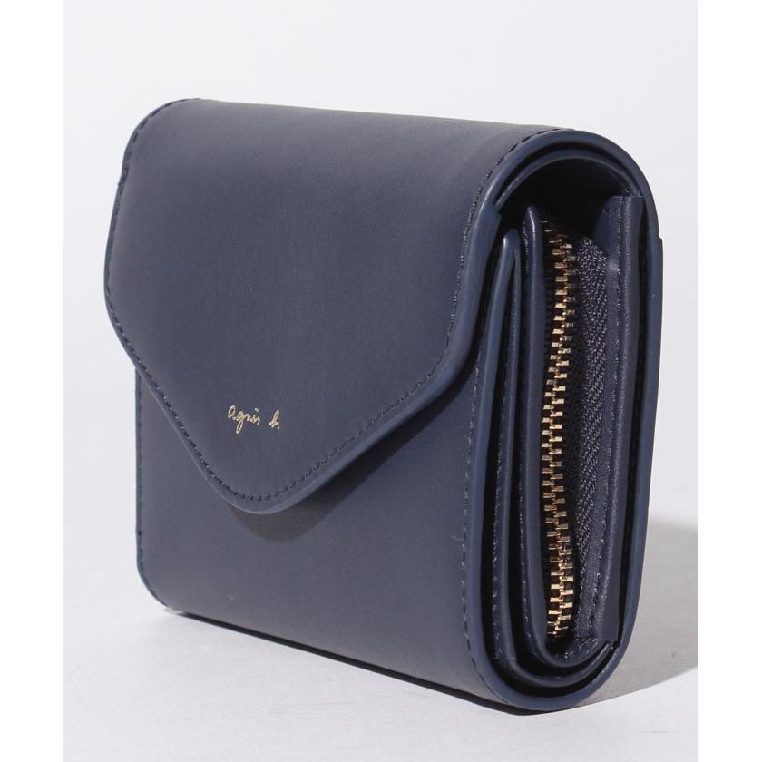 アニエスベー　財布 アニエスベー agnes b. つ折り財布 ロゴ HW11-01 ブラック