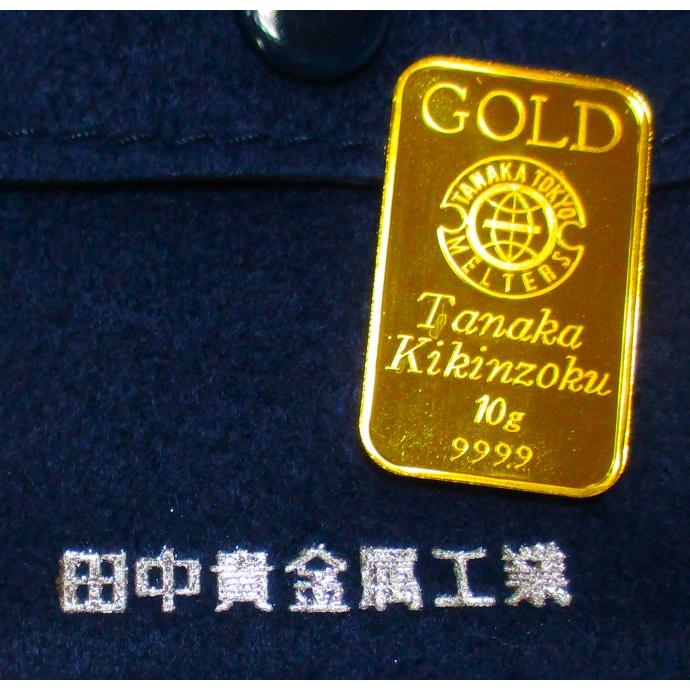 Tanaka Kikinzoku 10g 金バー 999.9 ケース付き Tanaka Kikinzoku 10g 留める 金バー 999.9 ケース付き