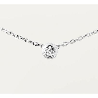 カルティエ ネックレス プレゼント 正規ラッピング ダムール ネックレス ラージモデル Cartier B7215400 ホワイトゴールド ダイヤモンド K18WG