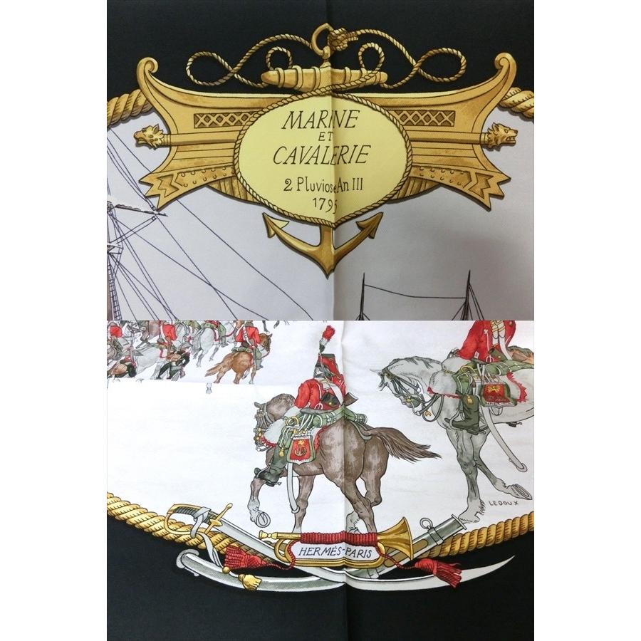 HERMES エルメス スカーフ シルクスカーフ 海と騎兵隊 MARINE ET