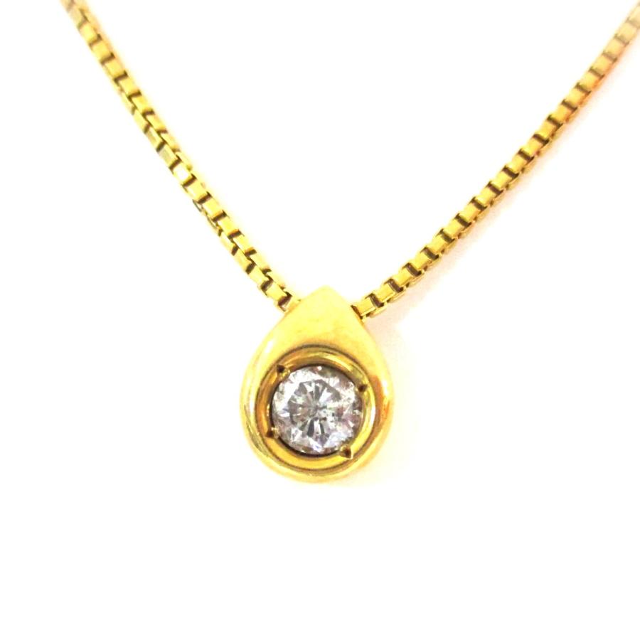 ダイヤモンド ネックレス 45cm D0.4ct 一粒ネックレス K18