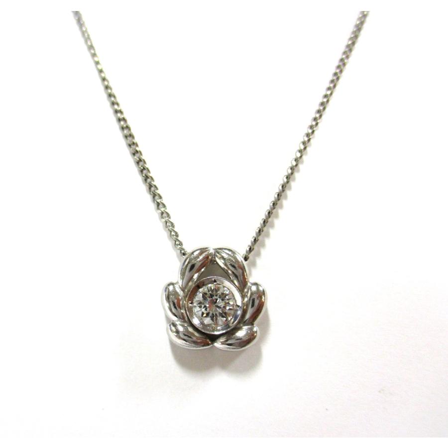 PT900 ダイヤモンド ネックレス 40cm D0.336ct 一粒ネックレス PT850 