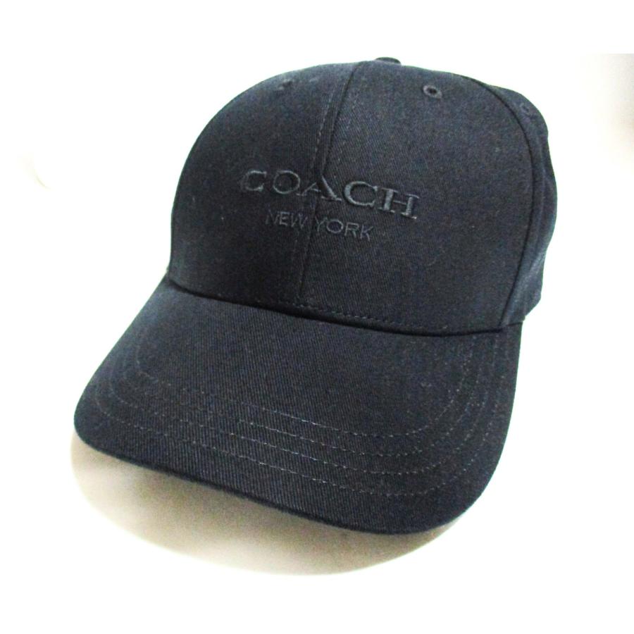【新品　未使用】　COACH コーチキャップ COACH コーチ 帽子 キャップ 新品 メンズ 黒 M〜L 54~64cm サイズ調節