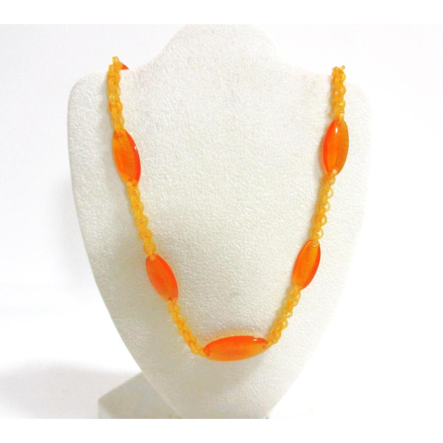本べっ甲 飴色 ネックレス 長さ約40cm レディース アクセサリー 本鼈甲 