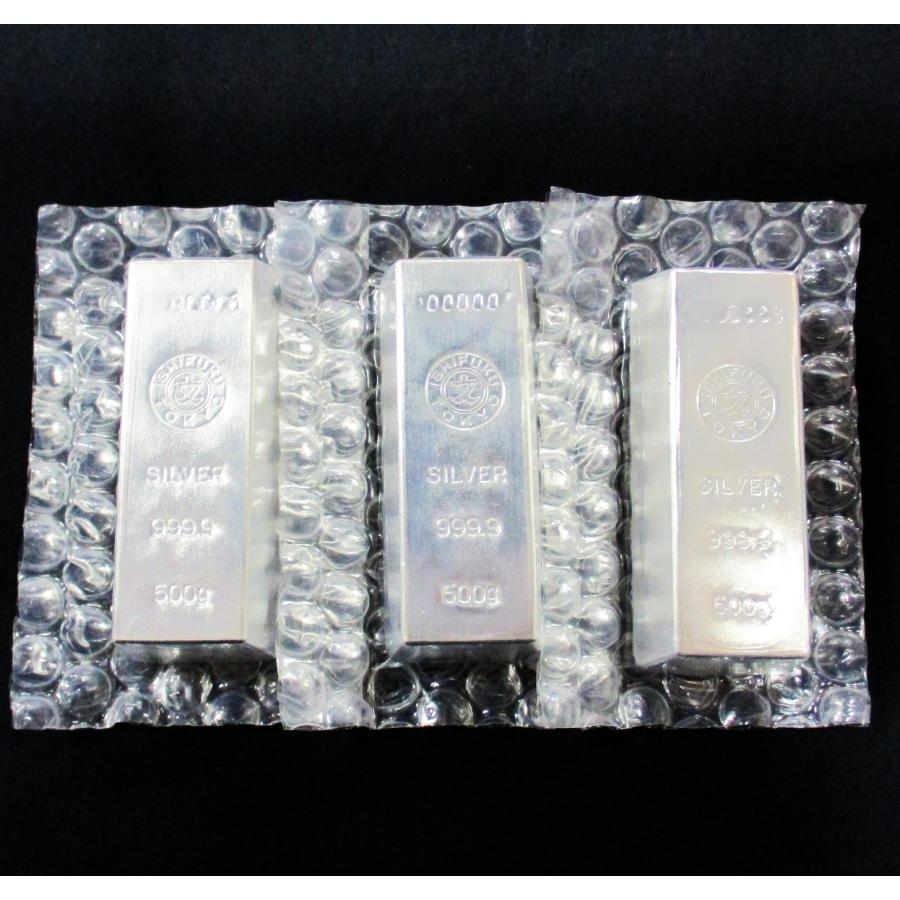 石福金属興業 純銀 インゴット 石福 銀 新品 未開封 500g 3本セット 