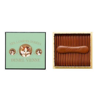 デメル チョコ 猫の舌 チョコレート メッセージカード対応 猫