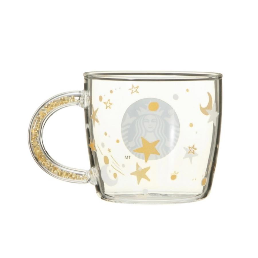 Starbucks Coffee - 新品未使用2個セット スタバ2020 ビーズ ハンドル 耐熱グラスマグ スター Starbucks Coffee - 新品未使用2個セット スタバ2020 ビーズ