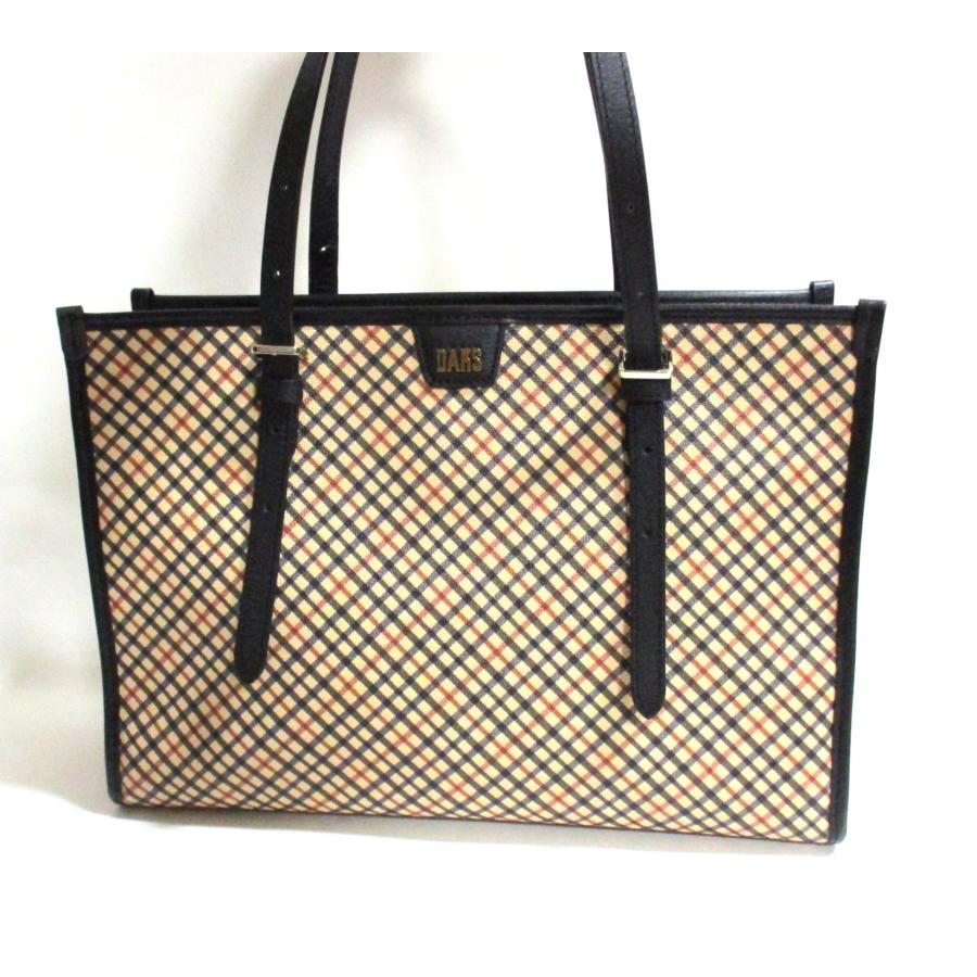 DAKS（ダックス） トートバッグ ショルダーバッグ チェック柄 美品
