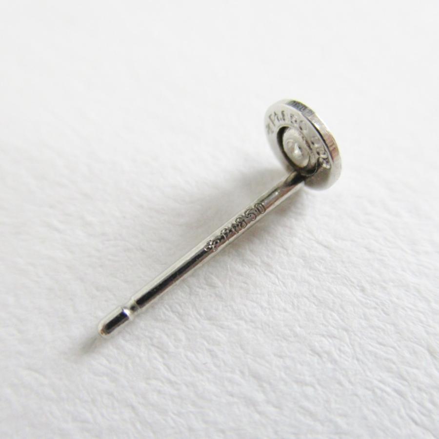 Pt850 プラチナ850 1粒ダイヤ ピアス カットデザイン 貴金属