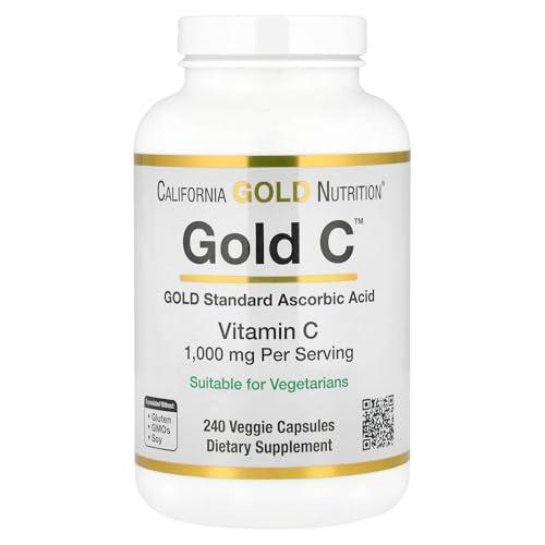 California Gold Nutrition, Gold C?（ゴールドC）、ビタミンC、USP Grade、1,000mg、ベジカプセル240粒 | 