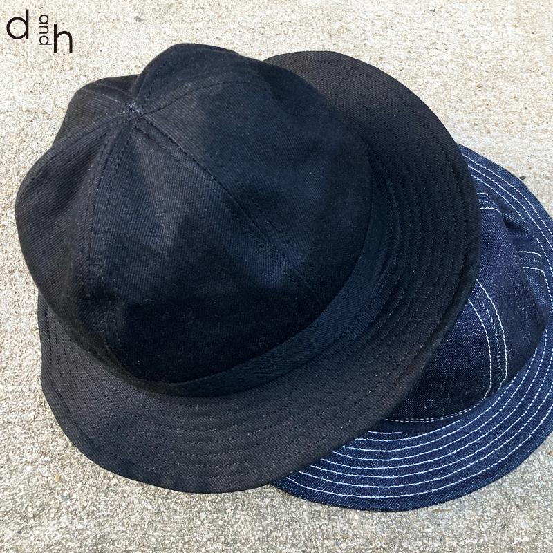 アーミーハット ブラックデニム 14オンス セルビッチ 送料無料 大きいサイズ denim hat 帽子 メンズレディース 日本製 D AND H｜dandh-handmade｜05