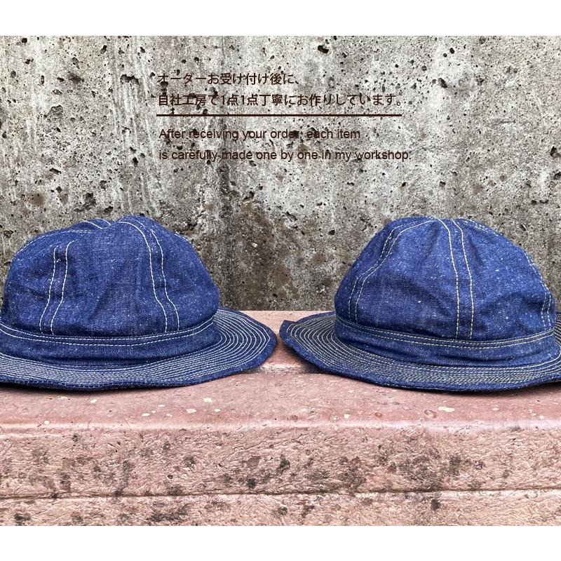 ネップライトデニムアーミーハット 9オンス 送料無料 大きいサイズ