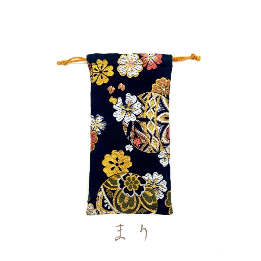 京都・西陣織・金襴の生地で仕立てた和柄の巾着　日本製 数珠入れ ポーチ 袋 巾着袋 メガネケース |  | 01