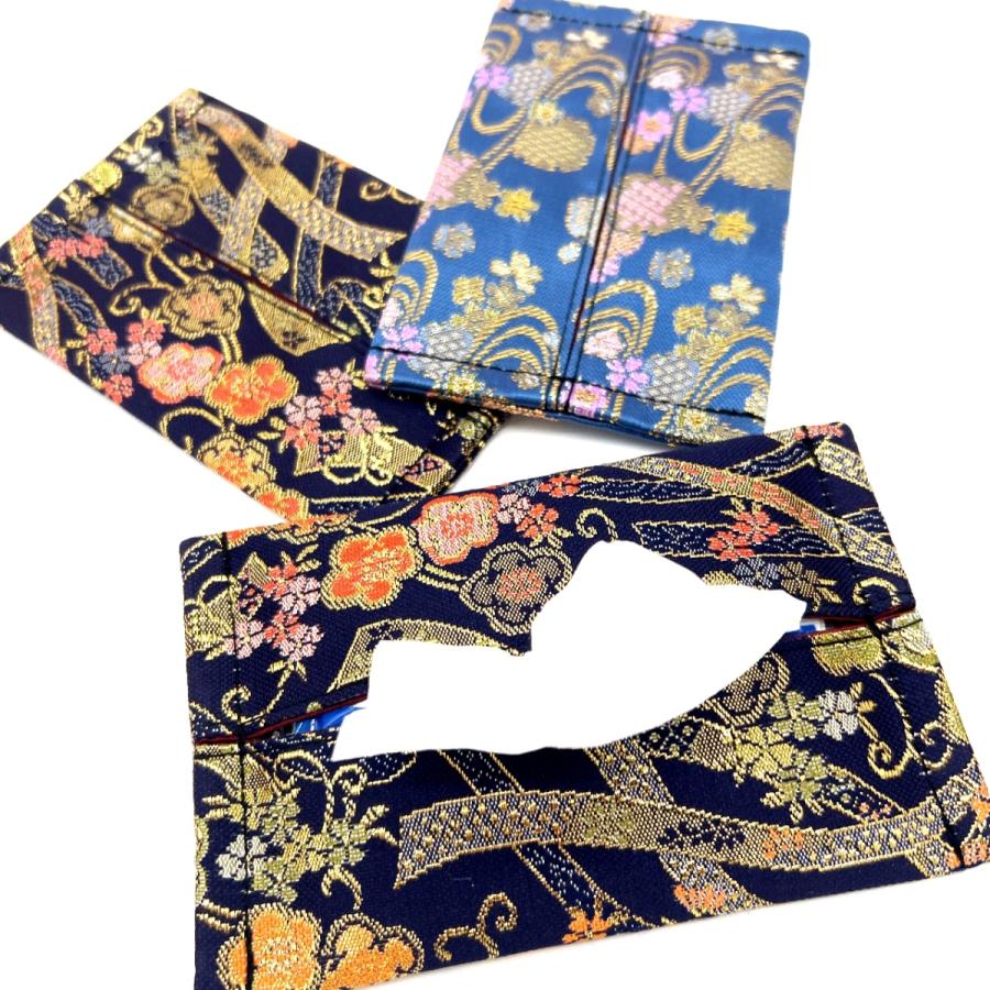 京都 西陣織 金襴 和柄 お洒落 ポケットティッシュケース 日本製 和