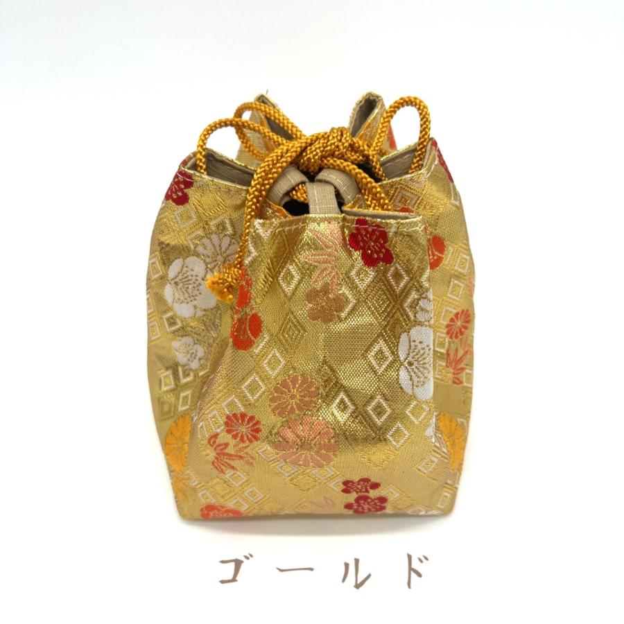 京都 西陣織 西陣織 和柄 お洒落 可愛い コロコロ 巾着袋 浴衣 祭り