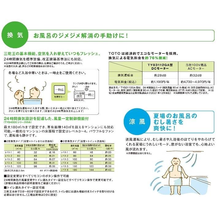 TOTO 浴室換気暖房乾燥機「三乾王」 TYB3112GAN : : ダンドリープロ