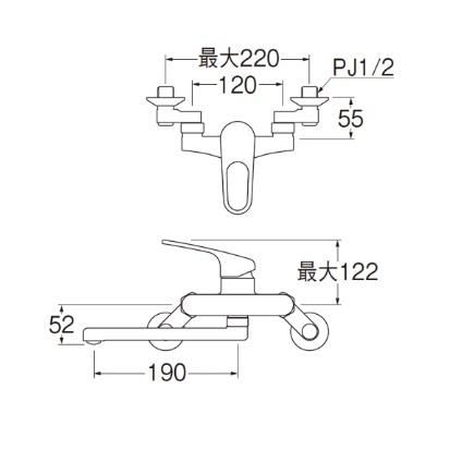 K17C-13【SANEI】 シングル混合栓 : ダンドリープロYahoo!店 - 通販