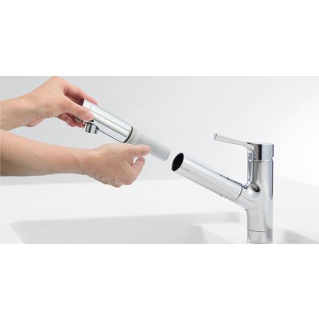 TOTO 【TOTO】浄水器兼用キッチン混合水栓 壁付き TKS05323J
