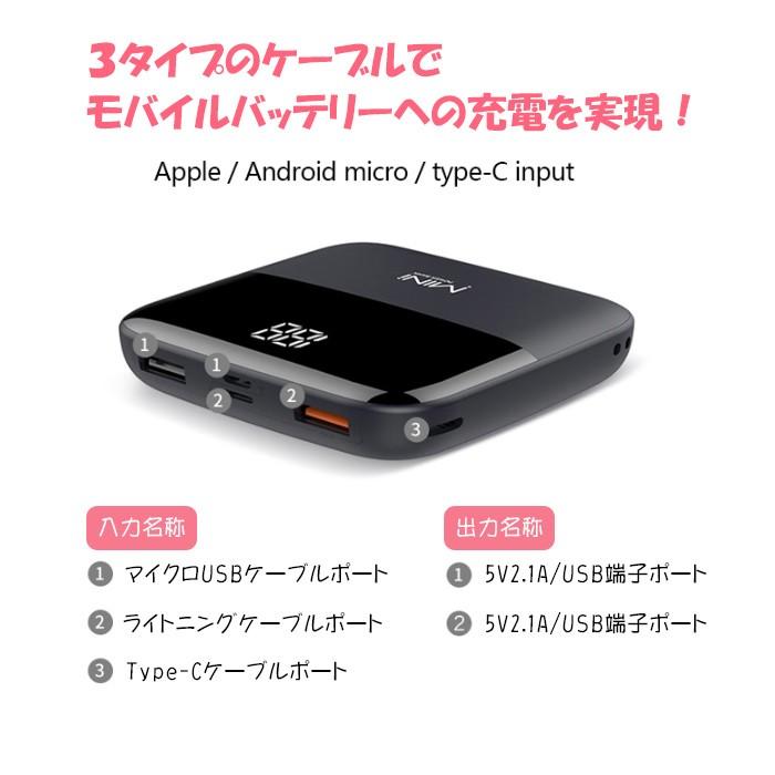 モバイルバッテリー 大容量 10000mah デジタル表示 iPhone SE 第3世代 第2世代 iPhone14 Pro Max Android 充電器 急速充電 薄型 PSE認証 PL保険加入｜dandsshop｜16