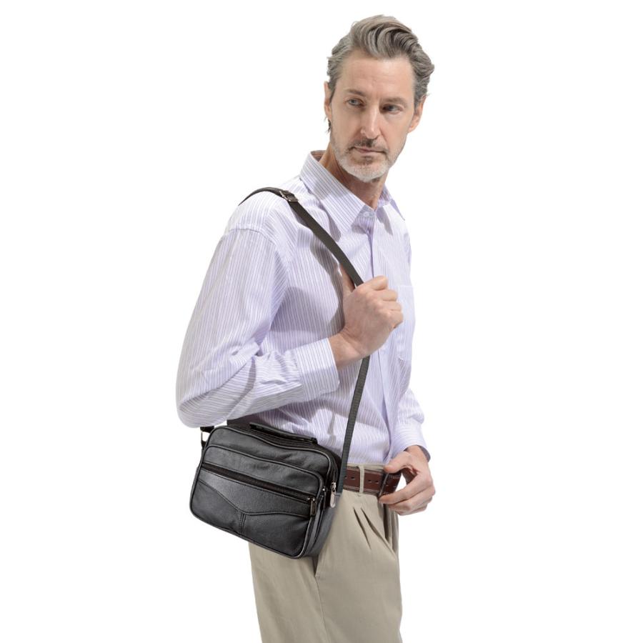 4ポケット牛革コンパクトショルダー メンズ バッグ - ダンディクラブ |  | 02