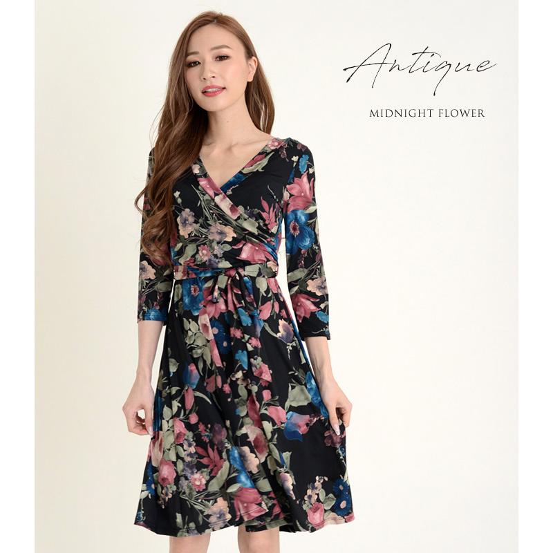 再入荷 カシュクールワンピース Laインポート アンティーク調ミッドフラワーフレアワンピース Janette 七分袖 ジャネット 七分袖 Op 5425 Laインポートdangan Girls 通販 Yahoo ショッピング