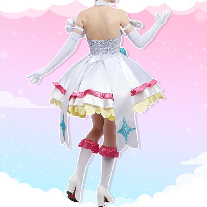 新品 ひろがるスカイ！プリキュア 風 虹ヶ丘ましろ にじがおかましろ キュアプリズム コスプレ衣裝 ウィッグ レディース コスプレ衣装 変装 仮装 予めご了承ください