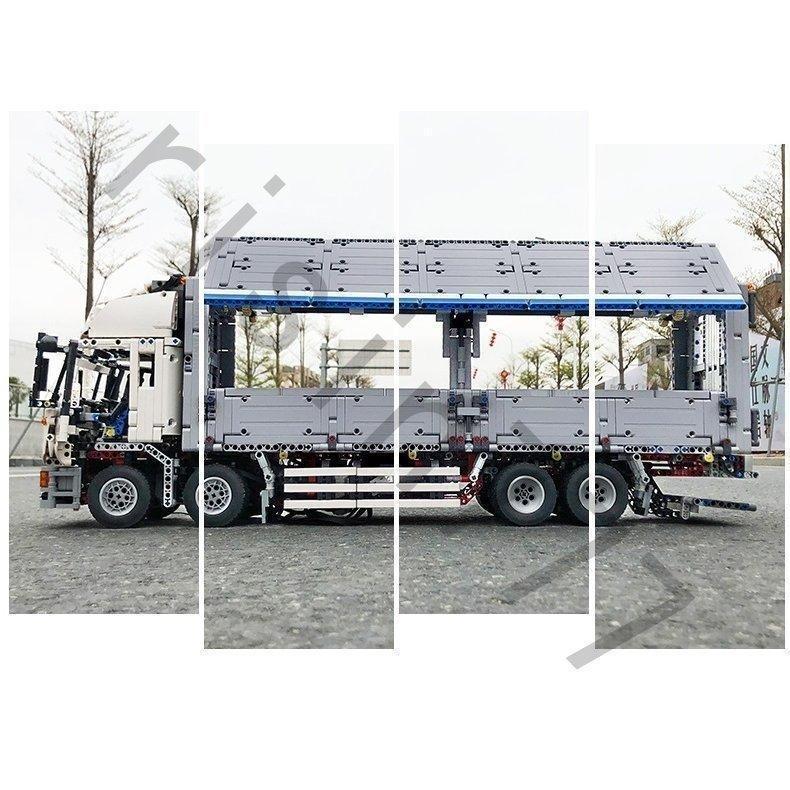 レゴ テクニック 互換品 ウィングボディトラック コンテナトラック ブロック 車 クリスマス プレゼント 23008 