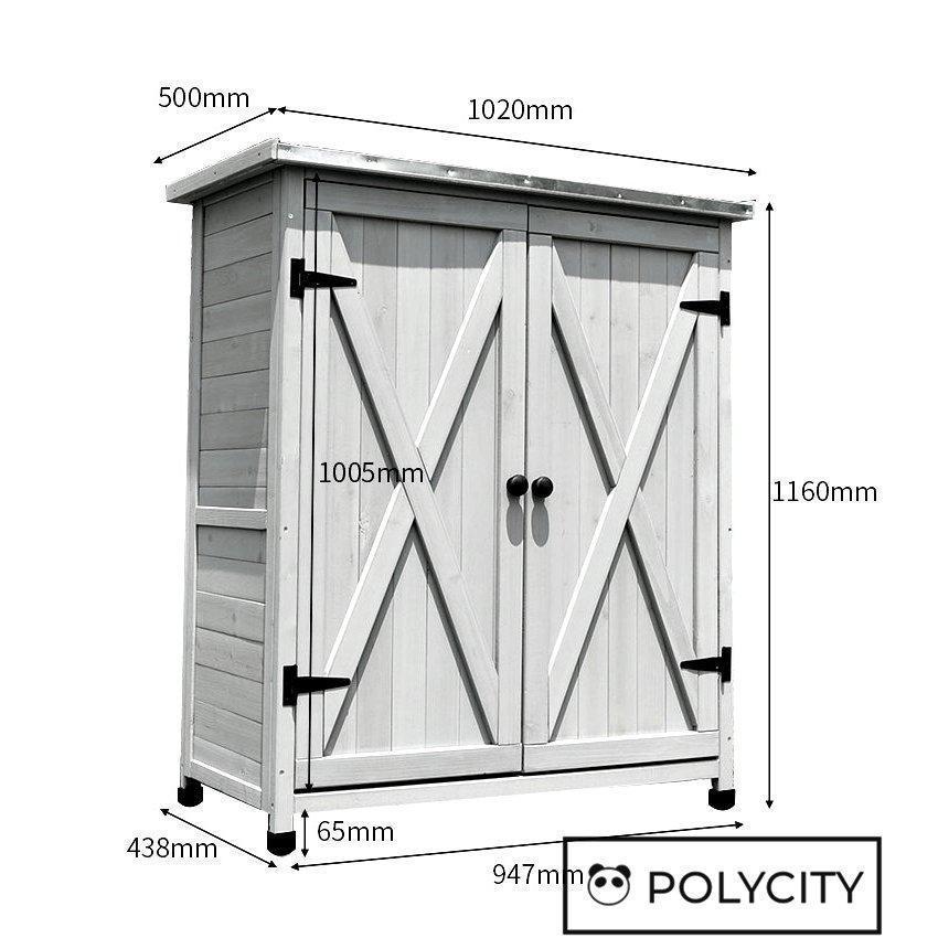 【新商品】 大型 屋外ロッカー 物置 ガーデンロッカー アウトドアツールキャビネット アウトドア 天然杉材 防腐材 雨よけ 110*50*119.5cm 組立式 【TM9833267174】(34512円)