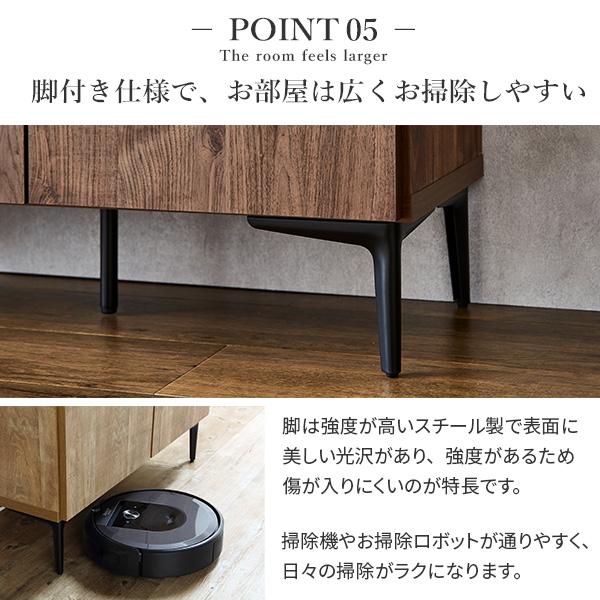 キャビネット サイドボード 引出し 幅80cm 日本製 セミ完成品 収納 脚付き おしゃれ リビングキャビネット ナチュラル ウォールナット 扉付き キャビネットFV |  | 11