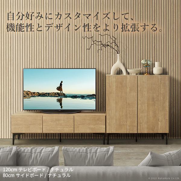 テレビボード 板扉/幅160cm-テレビ台FV ローボード TVボード 国産 日本製 セミ完成品 リビングボード 収納 TV台 おしゃれ ナチュラル ウォールナット 北欧 |  | 02