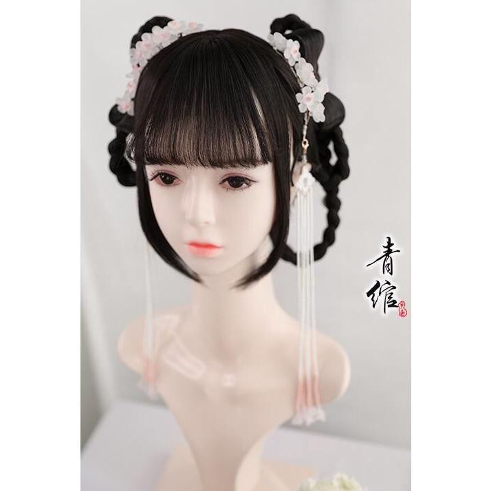中華コスプレかつら 可愛い辮髪 チャイナ風コスチュームかつら 女性大人用中国唐時代古典古代髪スタイルウイッグ イベントlolita仮装変装道具 二枚送料無料 Den1528 人気ファッション店 通販 Yahoo ショッピング