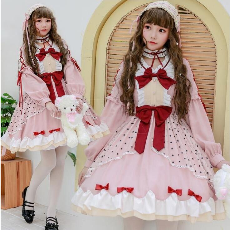 ロリータワンピース レディース 大人 ロリータ服 ゴシック ロリータ ワンピース ゴスロリ 可愛い スカラップワンピ コスプレ衣装 コスチューム ドット柄 Den16 人気ファッション店 通販 Yahoo ショッピング