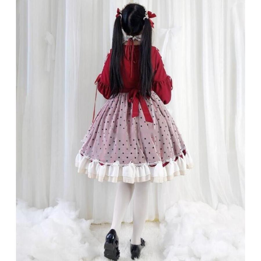 ロリータワンピース レディース 大人 ロリータ服 ゴシック ロリータ ワンピース ゴスロリ 可愛い スカラップワンピ コスプレ衣装 コスチューム ドット柄 Den16 人気ファッション店 通販 Yahoo ショッピング