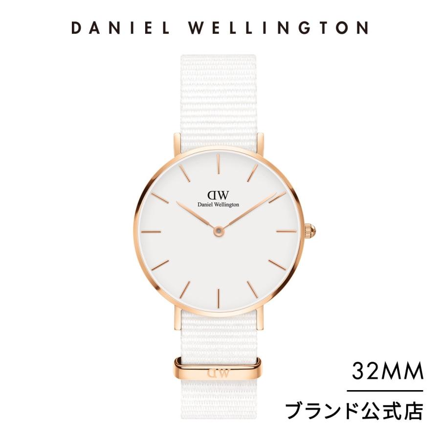 ダニエルウェリントン レディース 腕時計 Petite Dover 32mm Nato ぺティートドーバー ローズゴールド ホワイト プレゼント ギフト 夏 Daniel Wellington直営公式店 通販 Paypayモール