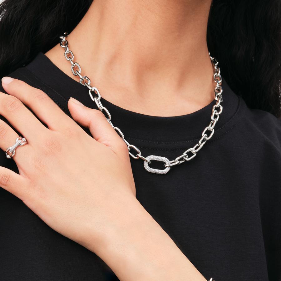 DANIEL WELLINGTON ネックレス Crystal Link Necklace Rose Gold