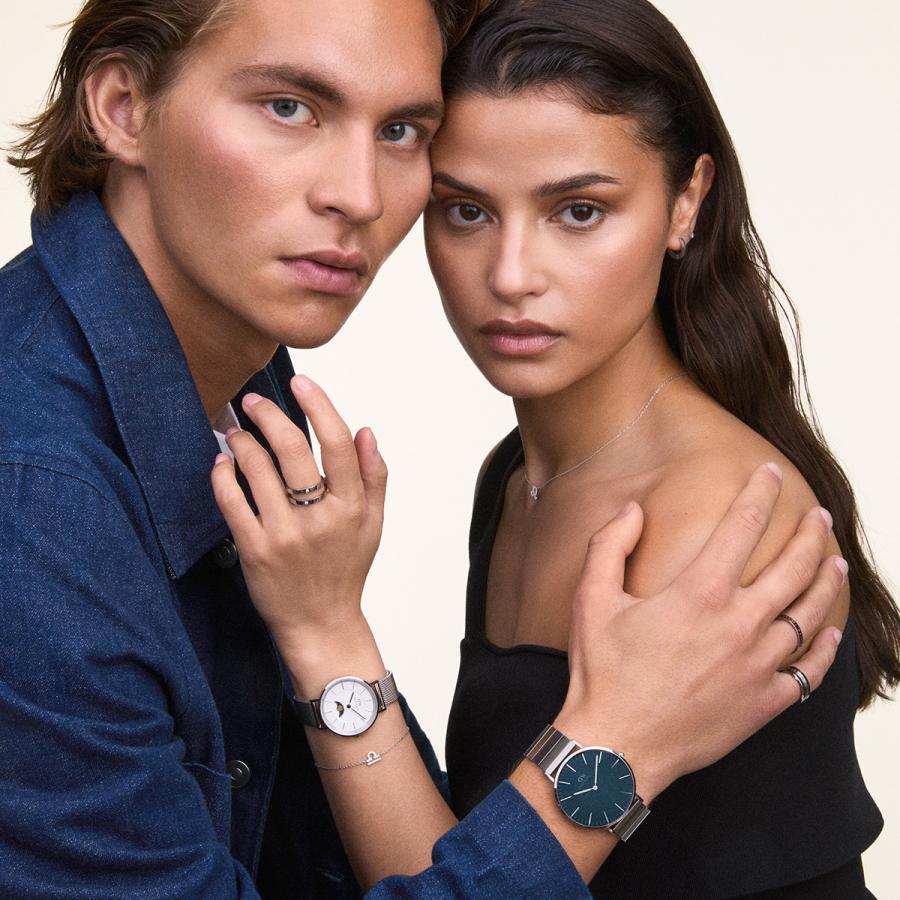 【新品・未使用品】送料無料 ダニエルウェリントン DW00100217 DANIEL WELLINGTON［ICONIC LINK 28mm-Black×RoseGold］