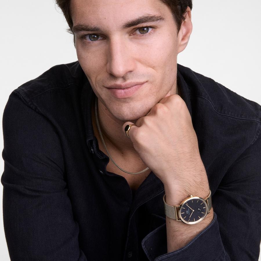 ＼MAX50%OFFセール／ Daniel Wellington ダニエルウェリントン レディース ネックレス Tide Mesh Necklace 金 銀 黒 母の日の画像