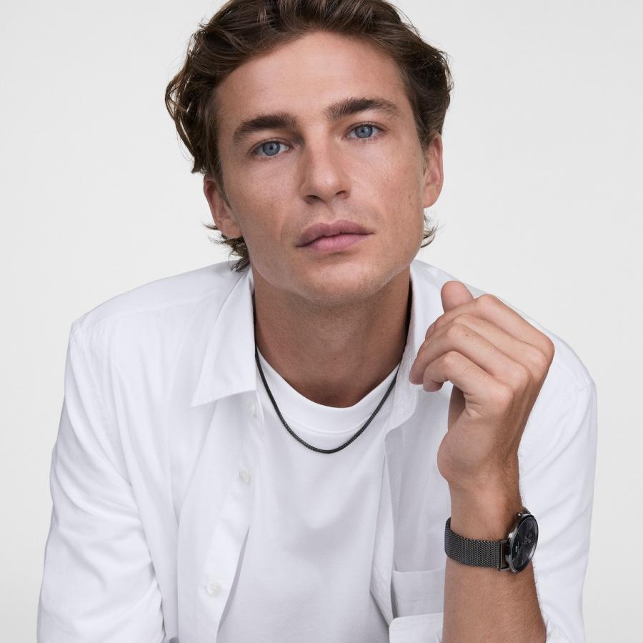 ＼MAX50%OFFセール／ Daniel Wellington ダニエルウェリントン レディース ネックレス Tide Mesh Necklace 金 銀 黒 母の日の画像