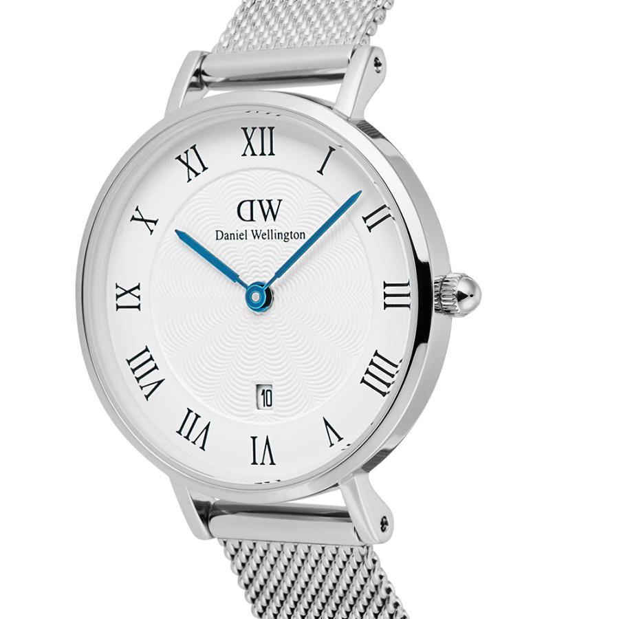 腕時計 レディース ダニエルウェリントン PETITE & QUADRO ROMAN NUMERALS DATE ゴールド シルバー DW 母の日の画像