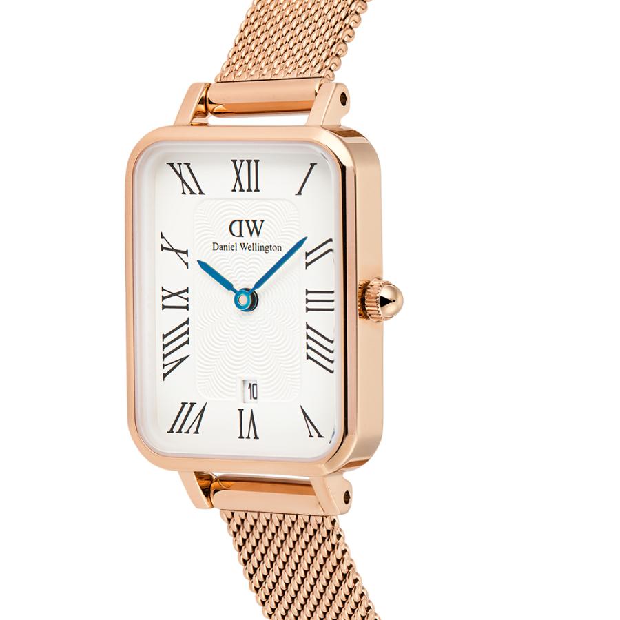 腕時計 レディース ダニエルウェリントン PETITE & QUADRO ROMAN NUMERALS DATE ゴールド シルバー DW 母の日の画像