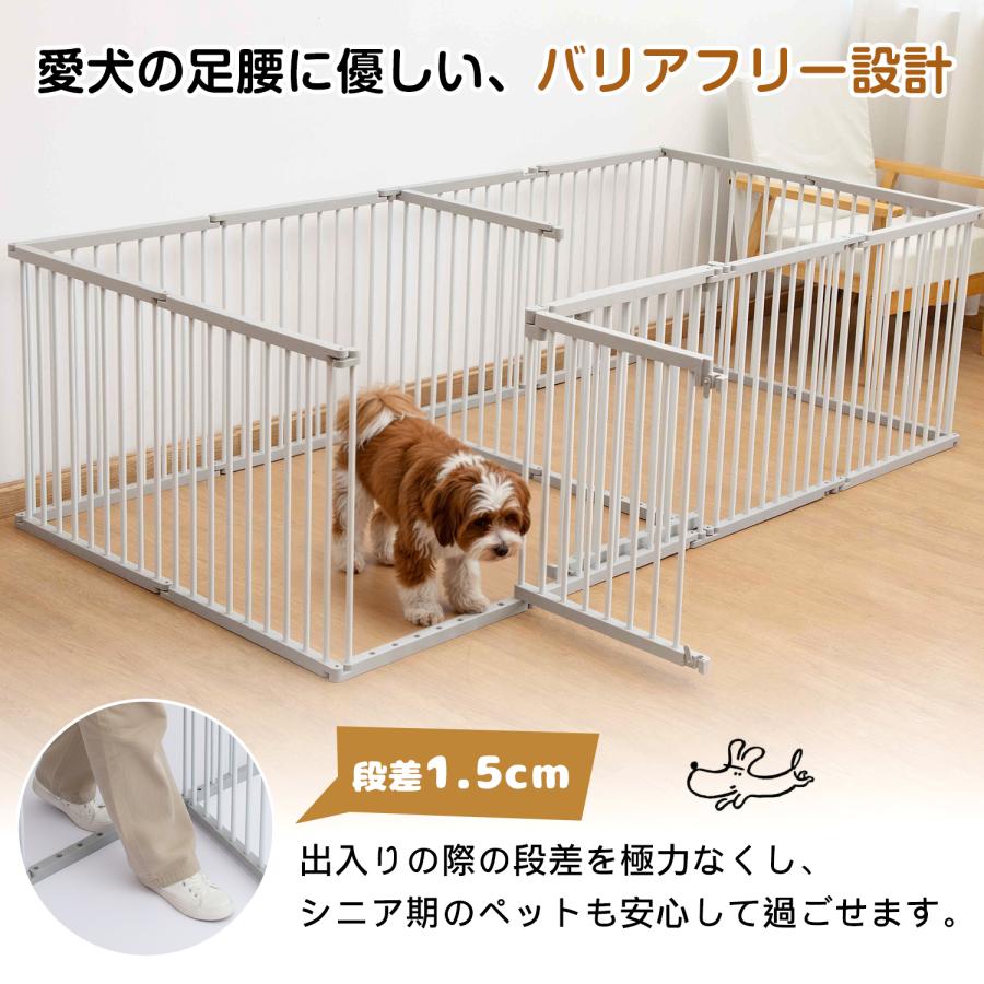 ペットサークル 犬 サークル ペットフェンス 仕切りドア付き トイレ