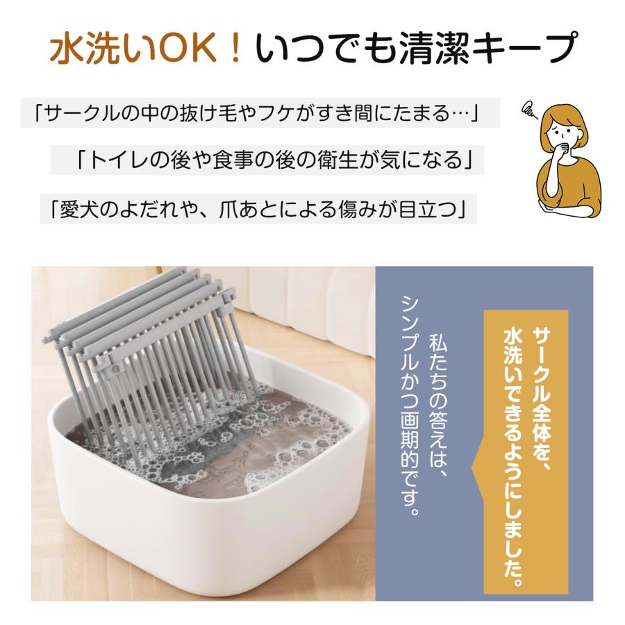 ペットサークル 犬 サークル ペットフェンス 仕切りドア付き トイレ