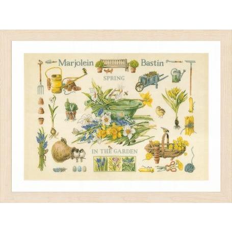 クロスステッチ 刺繍キット 【SPRING IN THE GARDEN】 LanArteシリーズ 花  輸入ししゅうキット
