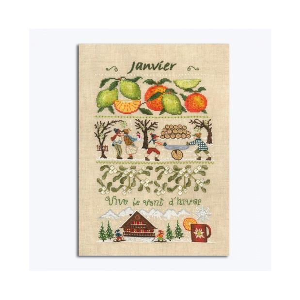 Le Bonheur des Dames クロスステッチ刺繍キット 輸入 【 1 月  