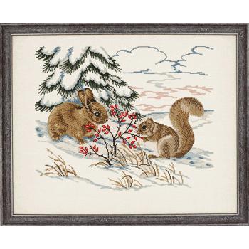 雪の中のウサギとリス : Danish Embroidery - 通販 - Yahoo!ショッピング