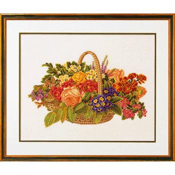 花かご【刺繍作成キット】花かご 【聖母マリア】