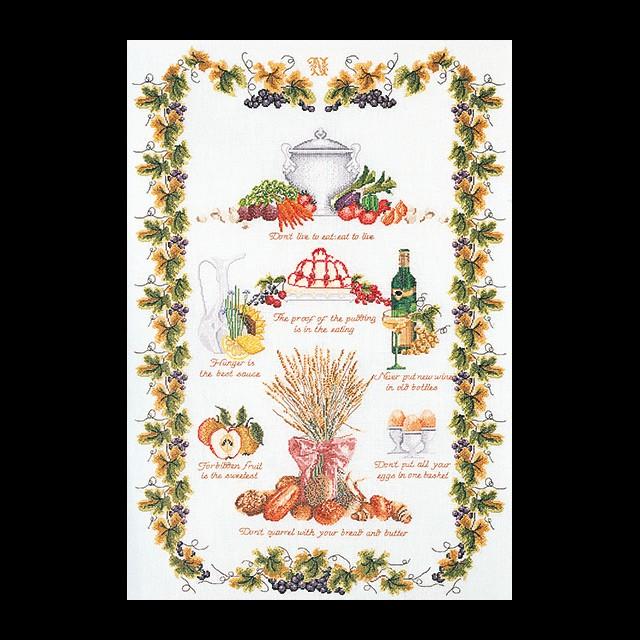 テア グーベルヌール 刺繍キット（アイーダ） 【Kitchen Sampler 】中級者ー上級者向き ☆お取り寄せキット（納期は30-90日程度）