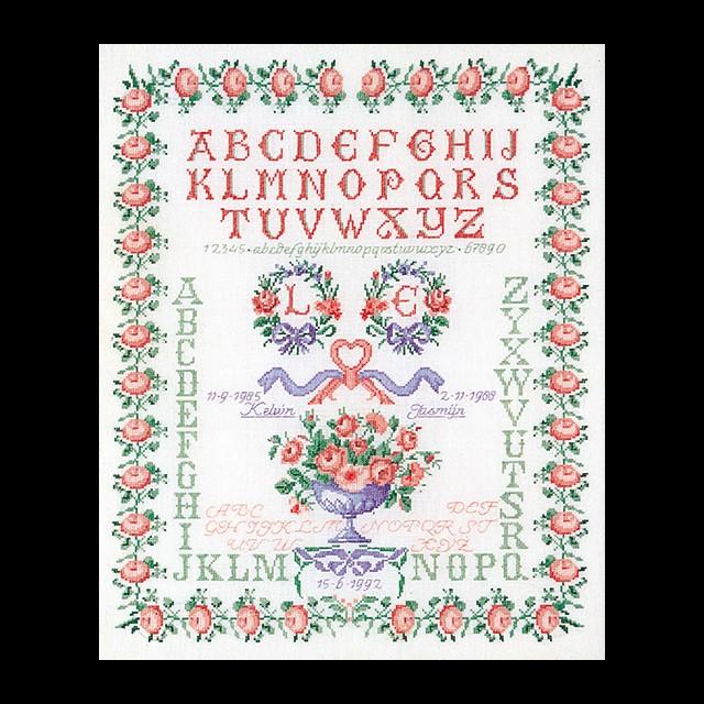 テア グーベルヌール 刺しゅう一揃いの道具（アイーダ） 【Sampler 】中級者ー上級者方位 ☆お取り寄せ一揃いの道具（納期は30-90日座標軸） 手芸、ハンドクラフト-刺繍作成キット-刺繍道具、材料