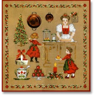 クロスステッチ 刺繍キット 【イブのお料理】クリスマス　フランス 輸入ししゅうキット