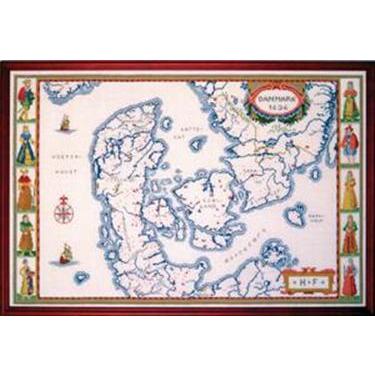 フレメ クロスステッチ 刺繍キット 【MAP OF DENMARK 】 デンマークの 